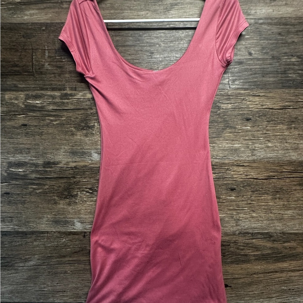 Rue21 Pink Bodycon Mini Dress Scoop Neck Cap Sleeve
